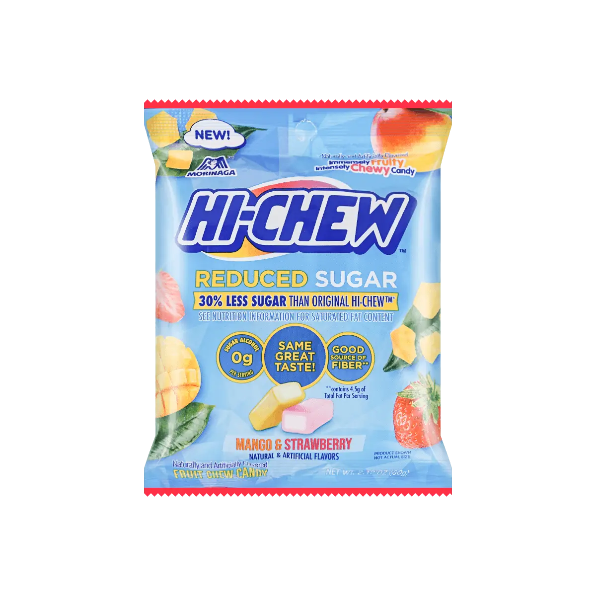 HI-CHEW Jelly Gummy Candy Reduced Sugar Soft Candy 2.12oz