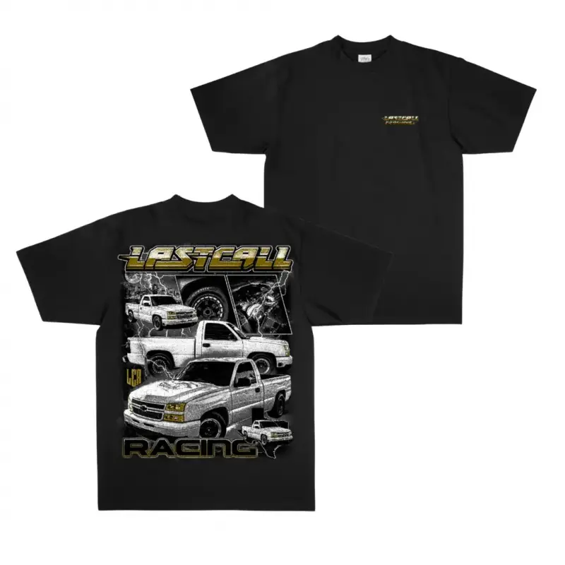 180g[100%cotton]Last Call Racing Sierado Shirt, Lowered Chevy Truck Street Racing Graphic Shirt, OBS Pickup Truck Apparel for Truck Enthusiasts and Car Lovers, Weekend Meet Gift Shirt for Street Racing Fans