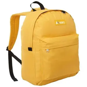 212 MAIN Everest Classic Traditional Backpack - Yellow, Easy Access, Front Zipper, Spacious, Streamlined Silhouette Functional Luggage Bag