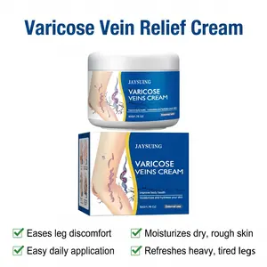Varicose Veins Treatment Cream for Legs, Mild Leg Massage Soothing Body Care Leg Relief External Use Exercise Repair Relieve Veins Leg Repairing Cream Suitable for Most Skin Types Moisturizing Leg Creams 50g/1.76fl.oz