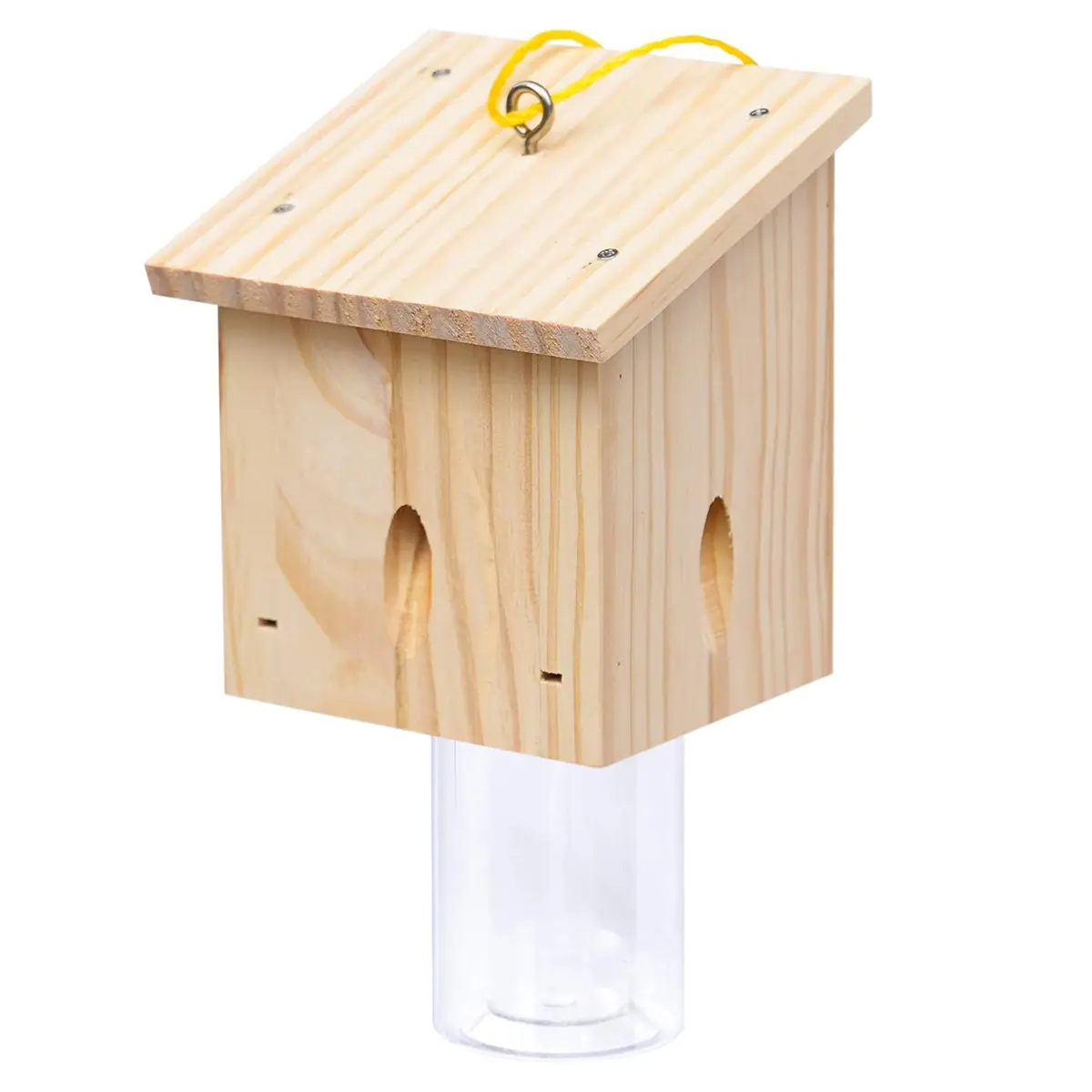 Carpenter Bee Trap for Outside - Style Nature Hanging Wood Carpenter Bee Traps Outdoor - Best Bee Trap - Insect Traps with Removable Vault