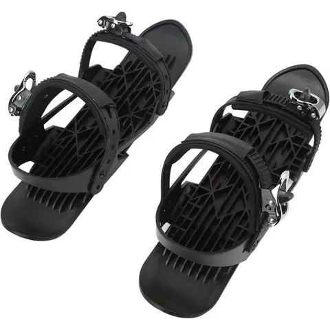 Skates for Snow Short Mini Skating Ski Shoes Size Short Snowskates Snowblades Skiboards Portable Ice Skates for Snow Winter Sports with Adjustable Metal Locking Buckle and Nylon Sole ideal holiday