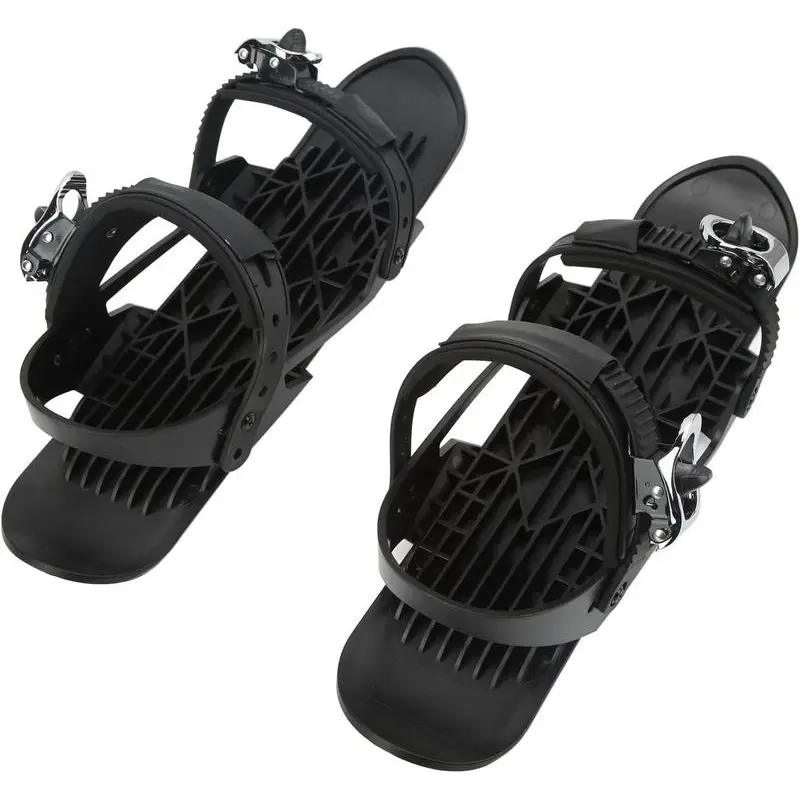Skates for Snow Short Mini Skating Ski Shoes Size Short Snowskates Snowblades Skiboards Portable Ice Skates for Snow Winter Sports with Adjustable Metal Locking Buckle and Nylon Sole ideal holiday