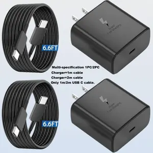 Type C Charger Fast Charging 2Pack USB C Super Fast Charger Block with 3.3/6.6FT USB-C Android Mobile Phone Cable for Samsung Galaxy S26 +/Ultra S25 S24 S23 S22 +/Ultra/ S21 S20/Tab S9/iPhone 17/16/15 and More Devices