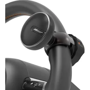Tool Free Steering Wheel Knob Spinner with Metal Ball Bearing, Quick Install  Knob for Steering Wheel, Steering Wheel Spinner Fits 3.45-4.9" , SUV, Semi , Tractor, Boat (Black, 1 Pack)