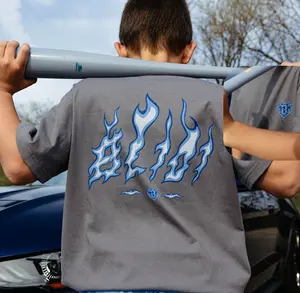 Youth and Adult Flame Thrower 2-side Tee, Baseball Style, Casual Short Sleeve Youth Shirt, Trending Summer Shirt, Outdoor Clothing, Birthday gift
