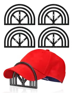 hat brim bender, Mens Baseball Cap Hat Brim Bender, Hat Shaper for Fitted Hats, Trucker Hat, Flat Brim Hats, Perfect Hat Curve Bender, Hat Accessories for Teen Boys, Pack of 4 (Black)