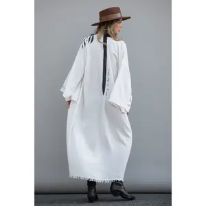 TAKE ME AS I AM Hand-Painted Kimono- Natural Black