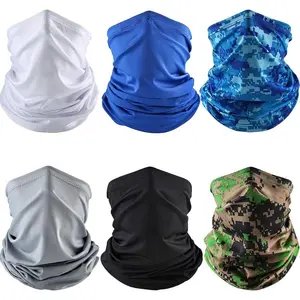 6-Pack Sun Protection UV Mask, Neck Gaiter, Windproof Scarf, Outdoor Cycling Sun Protection Ice Silk Breathable Headscarf Balaclava, Sports Outdoor/Multi-Function Headscarf/Face Scarf, Ideal for Gift Giving