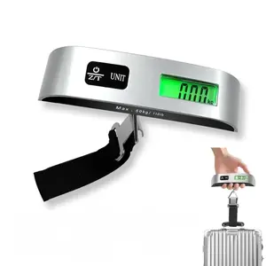 Luggage Scale, Portable Digital Hanging Baggage Scale for Travel, 110lbs Suitcase Weight Scale with Backlit LCD Display,Travel Luggage Weight Scale with Hook and Straps, Easy Travel Essentials