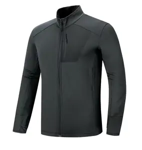 KINO Men's Outdoor Ember Fleece Pullover Classic Thermal Coats Soft Spandex Fabric Anti-Static Moisture-Wicking Tops Regular Fit Long Sleeve Beige Jacket