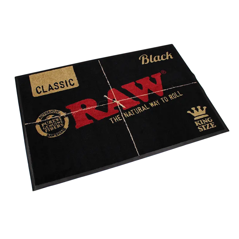 RAW Black Entrance Mat - Single Inside Entrance Doormat with 2 Sizes (21.6 x 31.5 inch, 31.5 x 47.25 inch, King Size Option) for Front Porch Door Entry
