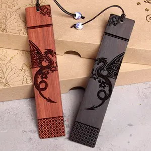 4Pcs Dragon Bookmark Gift Wood Bookmark for Men Cool Book Marks Box Set Christmas Gifts for Men Adults