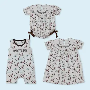 Daddys girl mallard duck kids girls short sleeve dress