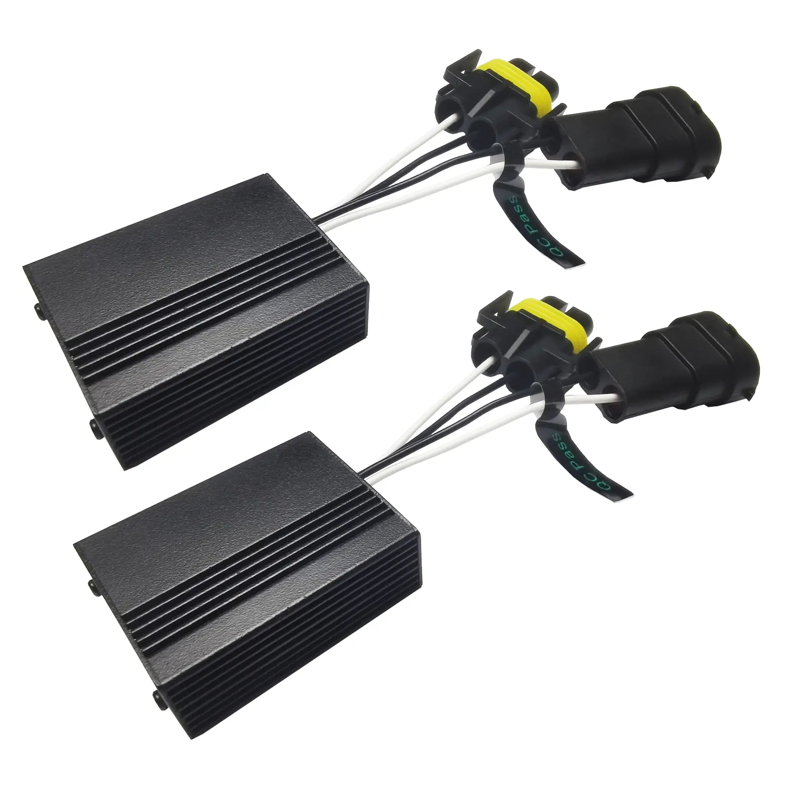 AUXITO H8/H9/H11/H16 LED Headlight Canbus Decoder Anti Flicker Harness Error Free Resistor Decoder for LED Headlight Bulbs, Pack of 2