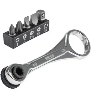 65200 Ratchet Set, 5-Piece Mini Ratchet Set with Slotted and Adapter for Tight Spaces, Includes 5 Ratchet Tools