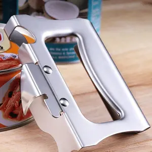 Stainless Steel Can Opener Multifunctional Easy Grip Manual Kitchen Tool for Beer Soda and Food Cans Durable Efficient Household Gadget Can Lid Opener Ergonomic Design Robust Construction
