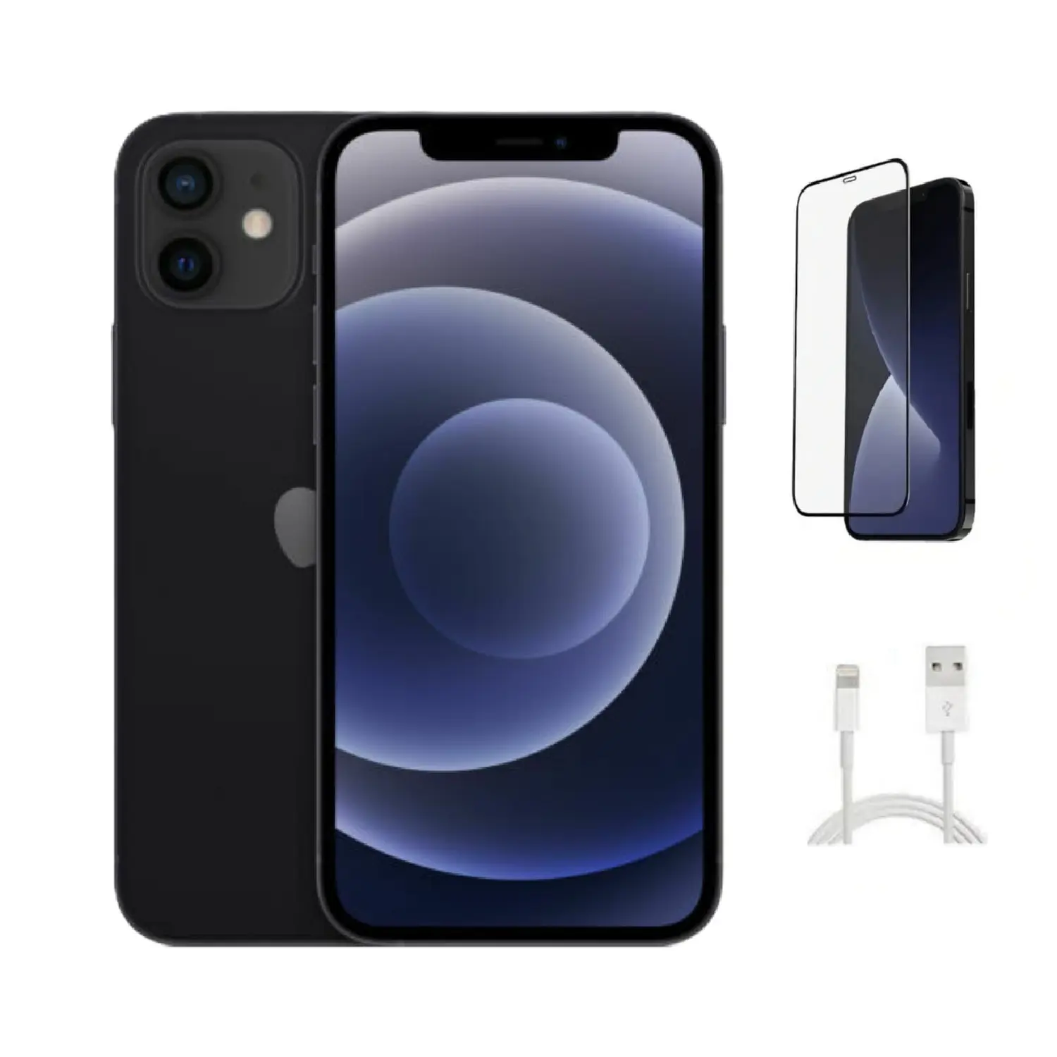 Refurbished iPhone 12 (T-Mobile Only) - Good Condition with Pre-Installed Tempered Glass Screen Protector and 1 Year Warranty