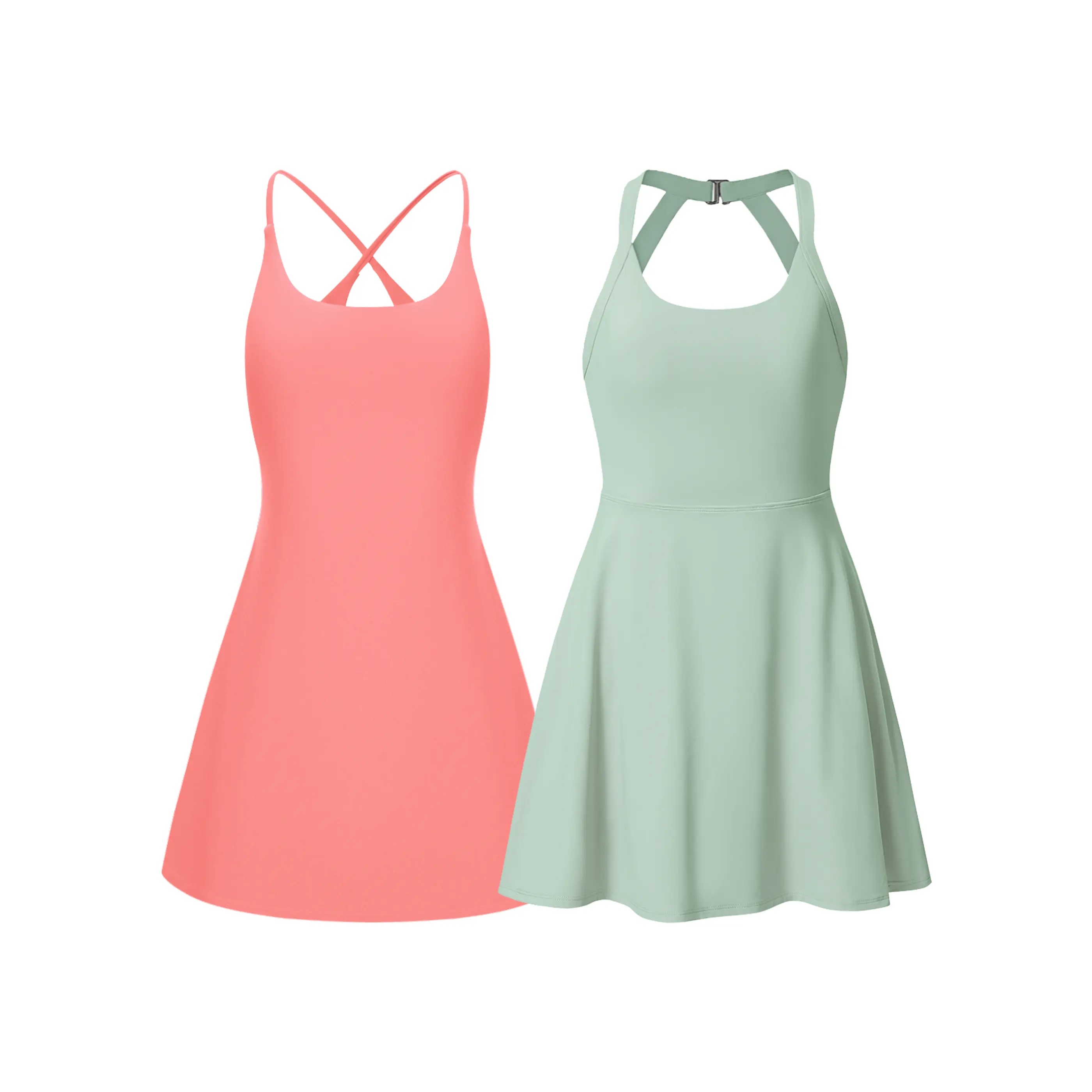 Shell Pink + Light Bean Green