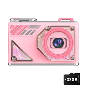 Digital Camera for Photography, Vlogging Video Camera with 2.4'' Screen, 32GB SD Card, Point and Shoot Compact Travel Vintage Cameras