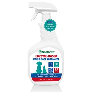 Stain & Strong Odor Eliminator, Enzyme Cleaner, Pet Odor Eliminator for Home - Carpet Stain Remover for Cats & Dog Pee - Urine Destroyer - Carpet Cleaner Spray Clear (Unscented)
