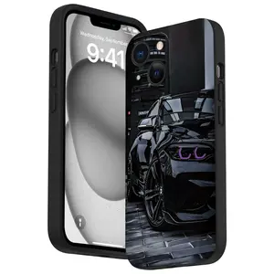 Straight Edge Cool Racing Pattern Phone Case for iPhone 15 16 14 Pro Max 13 12 11 XR XS Plus Shockproof Drop Protection Rugged Durable Silicone Cover Cellphone Protective