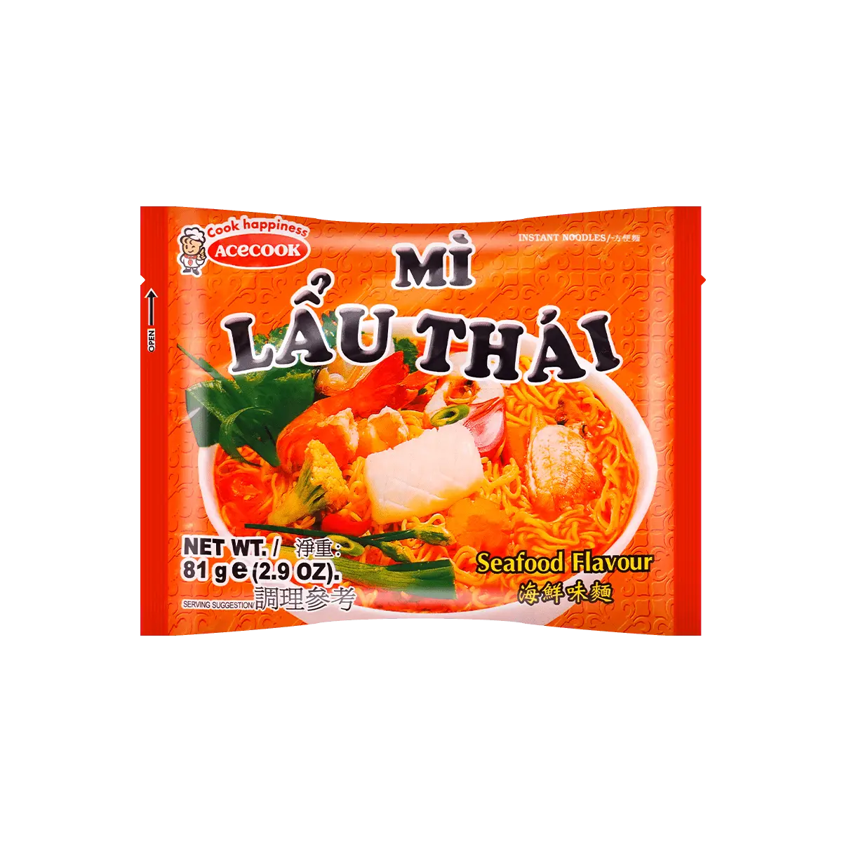 ACECOOK Vietnamese Thai Seafood Noodles 81g - Instant Flavorful Meal