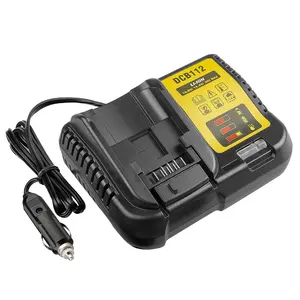 DCB112 for Dewalt Battery Car Charger, Replace for Dewalt 12V 20V and 60V Max Lithium-Ion Battery use on Car, Charging Input 12V/24V Cigarette Lighter Plug