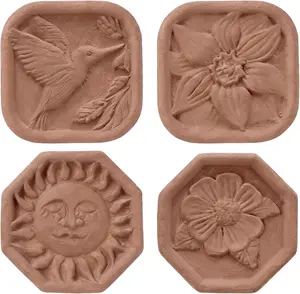 Pcs Ceramic Clay Diffuser Passive Aromatherapy Oil Diffuser Essential Oil Accessories Hummingbirds Daisies Sun Lotus Flowers for Car Office Desk Home Decor Mini Terracotta Housewarming Gift