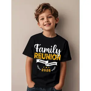 Family Reunion 2026 Matching Family reunion Making Memories Funny Awesome Graphic Kid T-Shirt Cute Kid T Shirts Trendy Cool Tees Tops for Kid
