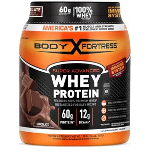 Body Fortress 100% Whey, Premium Protein Powder, Chocolate, 1.78lbs