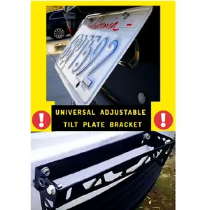 Universal METAL Car Adjustable Tilt Angle License Plate Relocator Bracket Holder