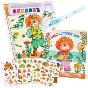 JoyCat Mix & Match Paint with Water Coloring Books, Watercolor & Sticker Activities - 150 Pcs Stickers for Kids Ages 3-8, Toddler Painting Sets Art & Craft Drawing Toy Gifts for Boys Girls summerwins,summerwins
