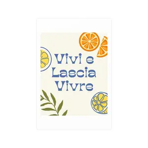 Vivi e Lascia Vivere Poster | Matte Vertical Horizontal Wall Art, Citrus Botanical Print