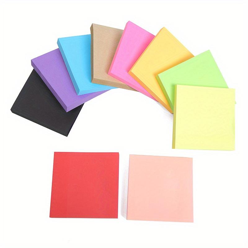 300pcs Vibrant Fluorescent Sticky Note Set: Assorted Colors Perfect for Students & Office Supplies, Cute Pads for Colorful Notebook Organization