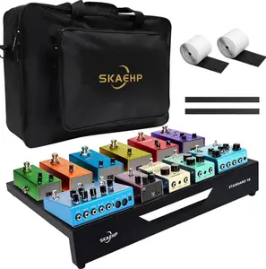 18" Lightweight Aluminum Alloy Guitar Pedalboard with Carrying Case – 2.65 lb, Durable & Travel-Ready
