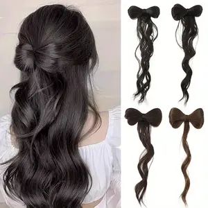 Bow Wig Hairpin, Half Ponytail Chicken Hair Wig Braid Hairpin New Chinese Style Wig Ponytail Hairpin