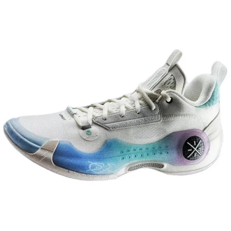 LiNing Wade's Way 10 Low Anti-Slip Wear-Resistant Low-Top Basketball Shoes Unisex White Blue