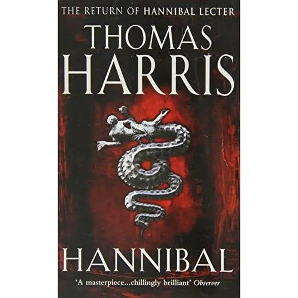 Used Literature Classic Soft Cover Thriller Book - Hannibal by Thomas Harris, English Books for Thriller/Horror Fans, Arrow-Included Read