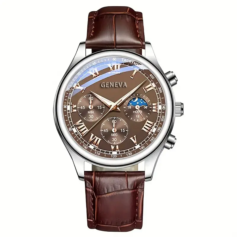 Men's Business Automatic Glass Quartz Watch