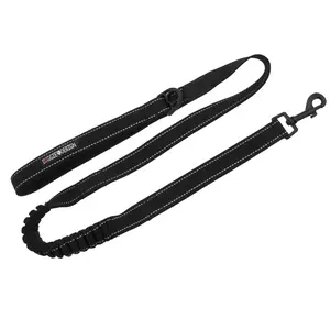 Black Soft Pull Traffic Dog Leash