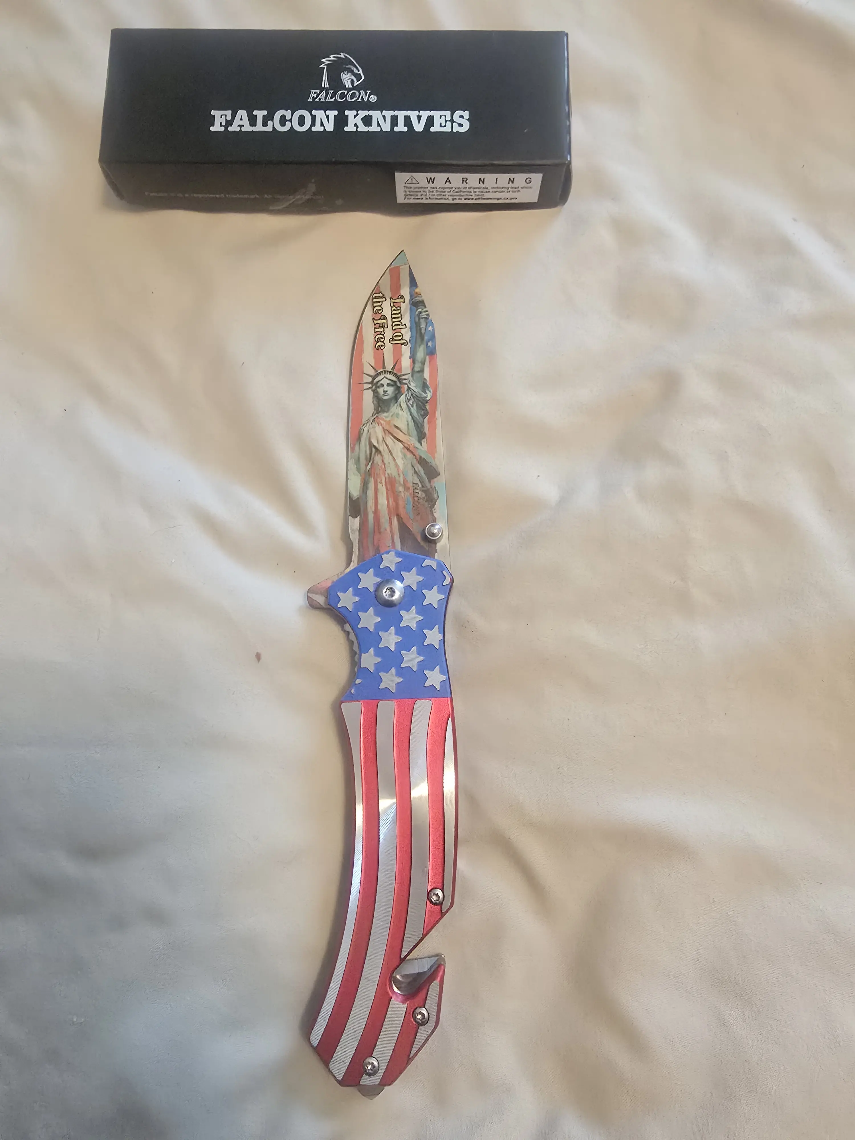 Lady Liberty Spring Assist Pocket Knife, 440 Stainless Steel Locking Blade with Metal Handle for Adults, Ideal for Fishing, Carving & Whittling, Peeling, Blade Pocket Knives, Bushcrafting, Foldable, Hiking, Edc Gear