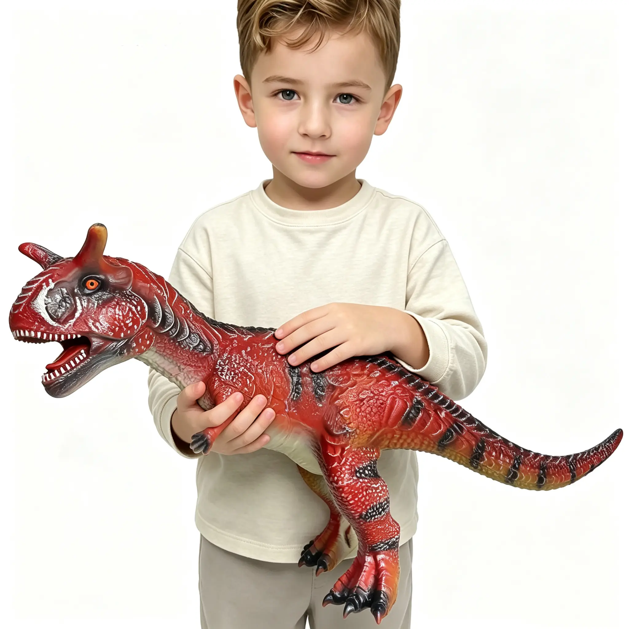 28-Inch Unisex Inflatable Carnotaurus Dinosaur Toy, Large Action & Toy Figure for Kids Ages 3-5, Birthday Gift, Party Favor