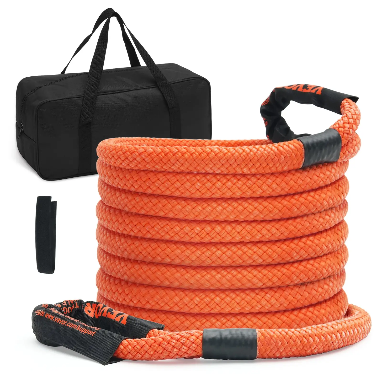 【summerfinds】VEVOR Tow Strap, 20 ft tow strap for vehicle recovery, 17,000 lbs Heavy-Duty Recovery Rope with 2 Forged Steel Safety Hooks for Truck, SUV, ATV, Jeep - Off-Road Emergency Roadside Recovery