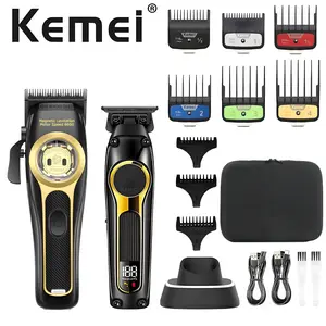 Professional Men's Electric Hair Clipper Set, Multifunctional Hair Trimmer, Rechargeable Barber Clippers, Includes Guide Comb & Brush, Lithium Ion Battery, Precision Trimming & Shaving Tools, Cordless Rechargeable Clippers