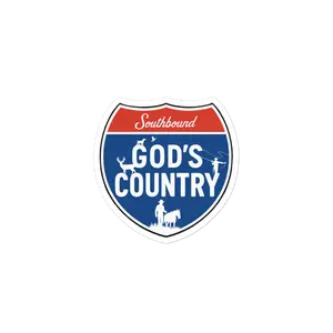 God's Country Bubble-Free Sticker