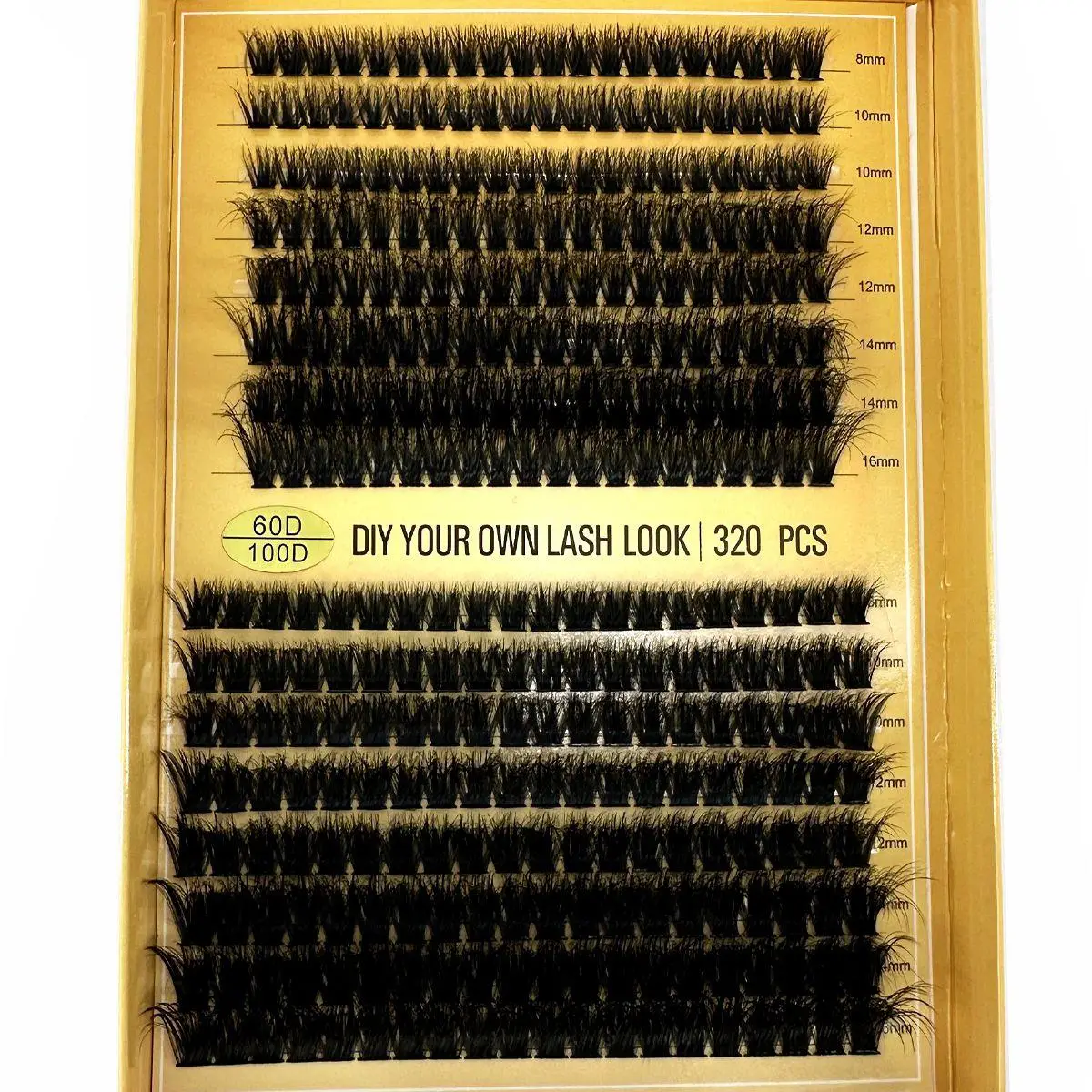 D Curl Mixed Size Individual Eyelash Kit False Eyelashes, 1 Set Natural Look Diy Eyelash Clusters for Eyelash Extensions, Soft And Lightweight Self Gr
