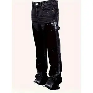 Men's Slim-fit Matching Denim Flared Leg Pants