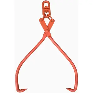 Steel Log Skidding Tongs - Swivel Dragging Lifting Handling Carrying Tool with 32" Jaw Opening, Double Swivel Design