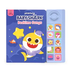 Baby Shark Bedtime Songs 10 Button Sound Book, Pinkfong Baby Shark Lullabies, Children's Sound Books, Interactive Learning Books For Toddlers, Learning & Education Toys, Baby Shark Gifts for Kids
